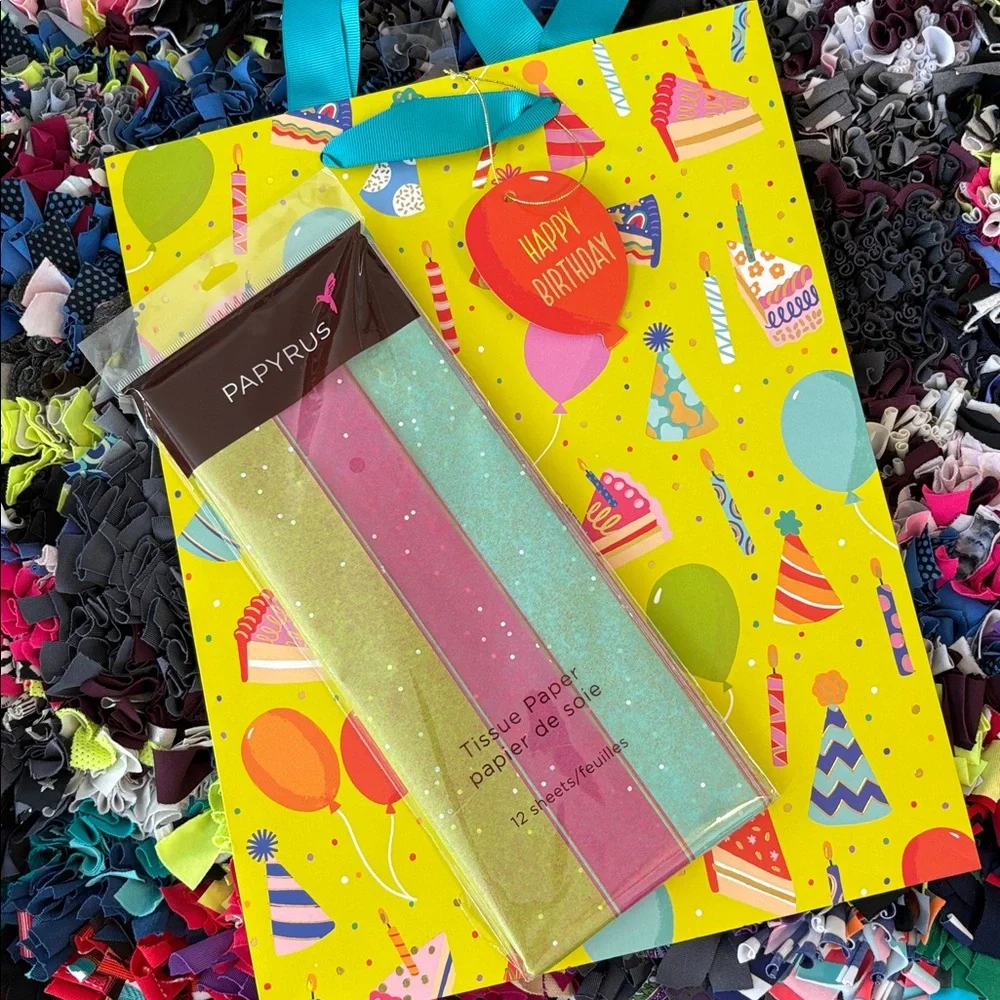 🆕Papyrus Birthday Gift Bag And Tissue Package